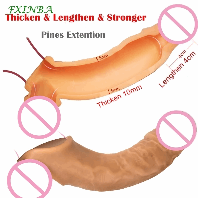 Size Matters Penis Sleeve- Reusable Condom and Penis Extender, Elastic, Realistic