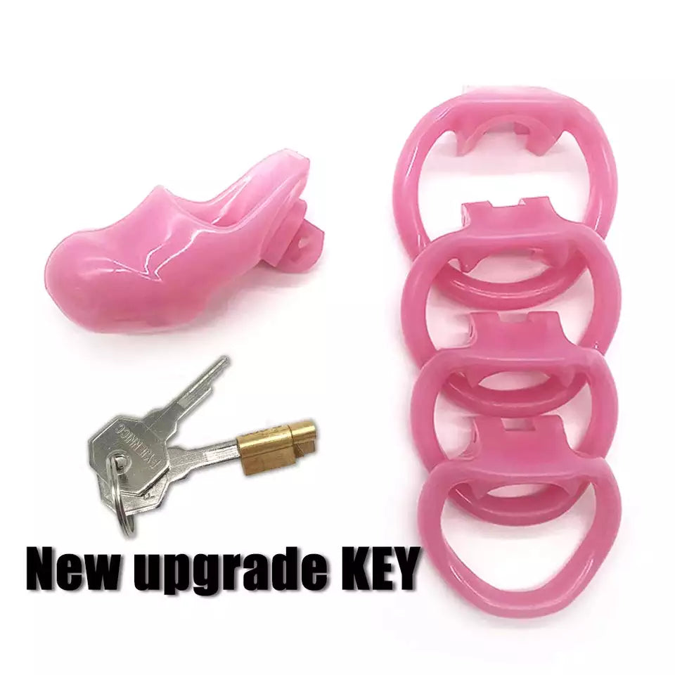 HT-V2 Chastity cage, Male Chastity Cage, Chastity Device with 4 Sizes Rings and Invisible Lock for Man Penis Exercise Bondage Gear & Accessories Lightweight Adult Sex Toys Sirr