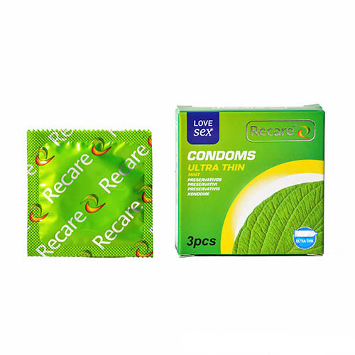 Recare Condoms Ultra Thin Mint 3 Pack