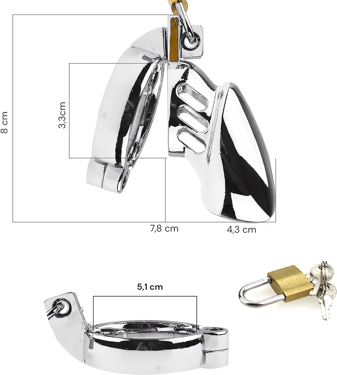 Medical Stainless Steel Sensual69 - N25-1 - Cockcage Ring Set Sirr