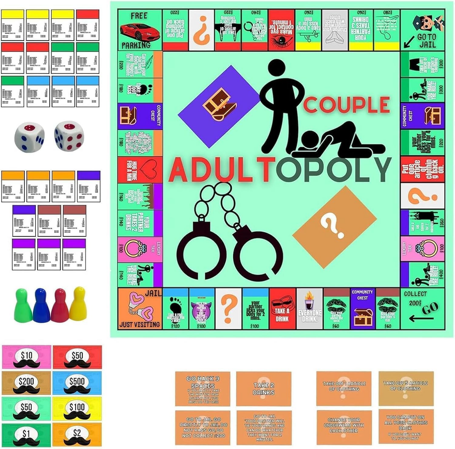 Adultopoly Couples Board Game