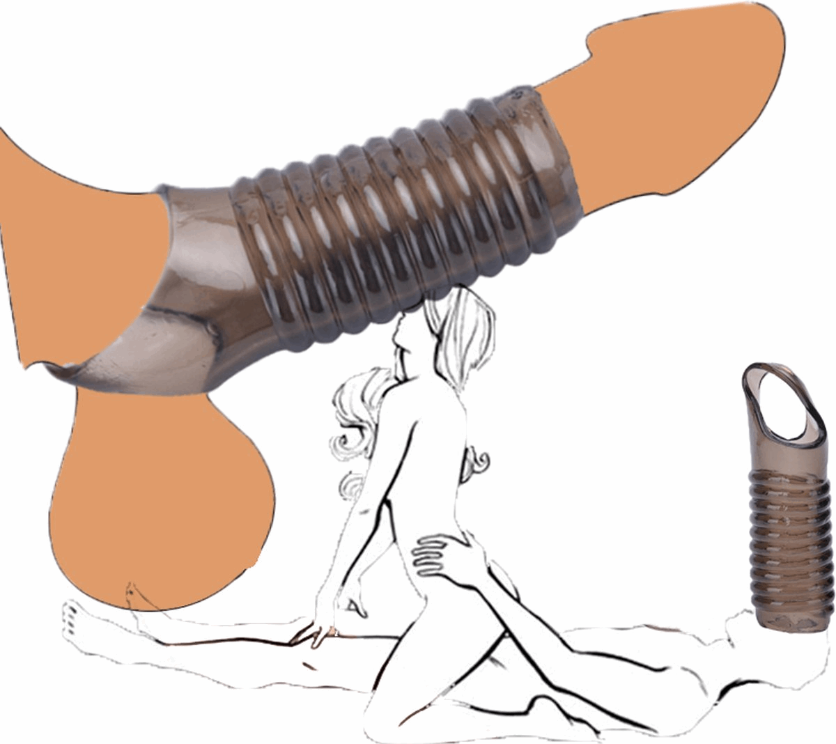 Quick Relief's Cock Ring, Enlargement Spiral Sleeve, Couple Toys