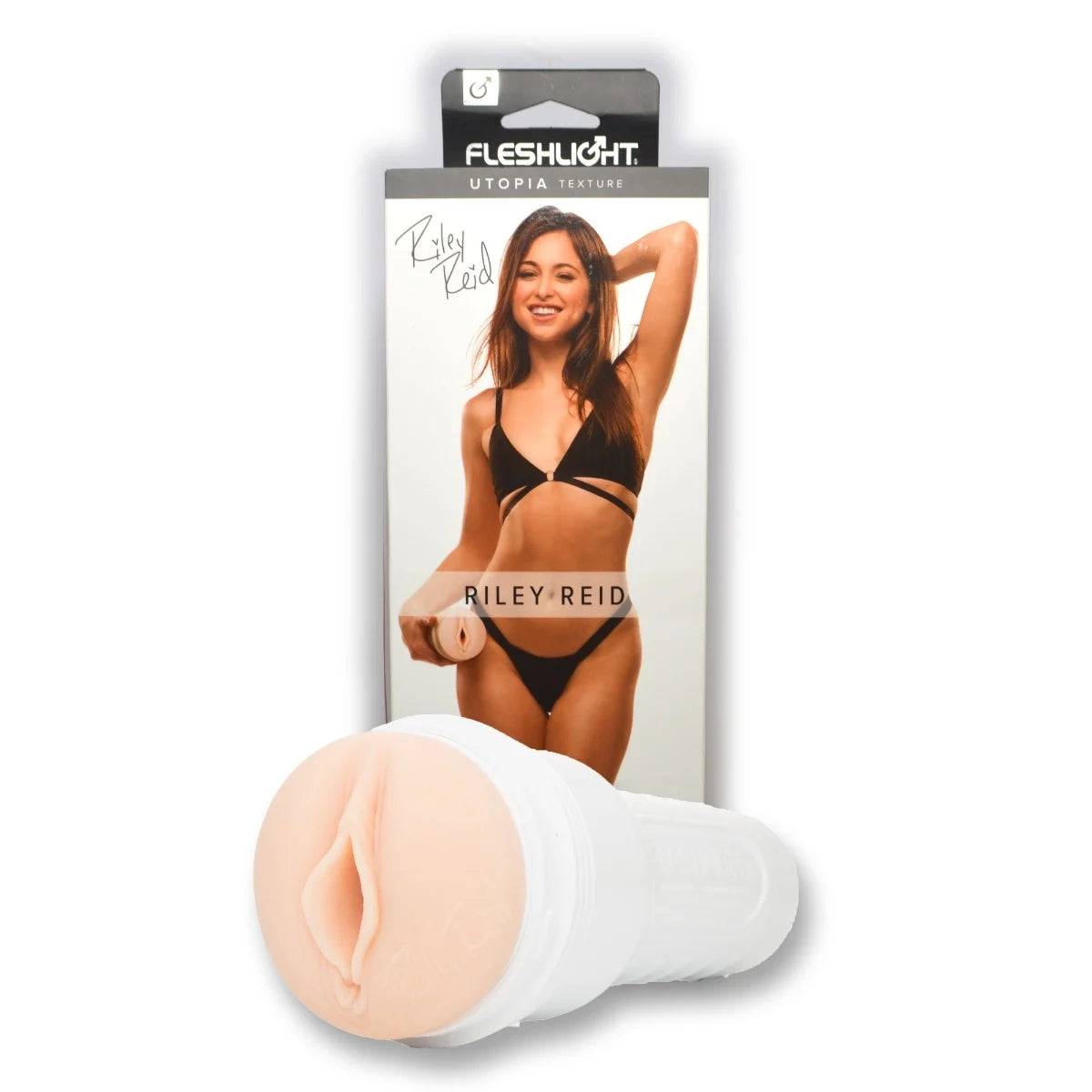 FLESHLIGHT RILEY REID UTOPIA, TEXTURE MASTURBATOR, Superskin Material, Vaginal Sirr
