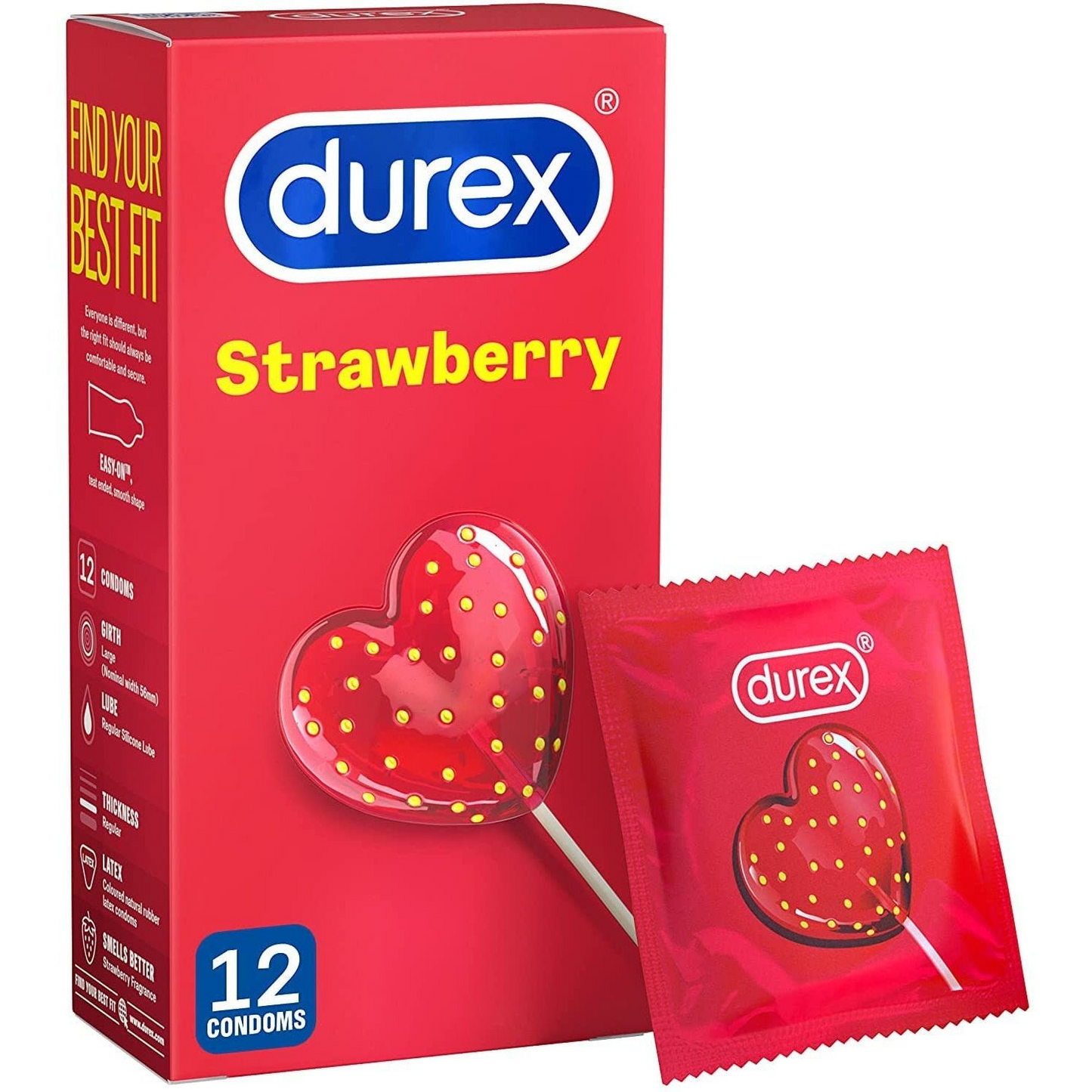 DUREX SENSUAL STRAWBERRY FUN CONDOM 10pcs Sirr