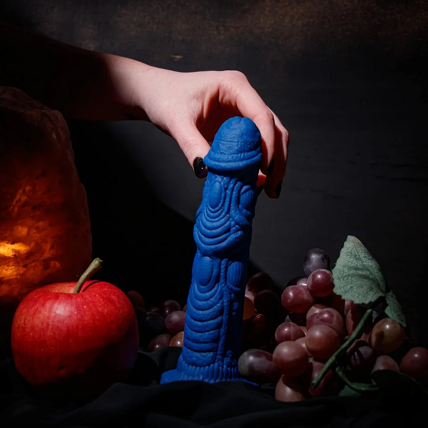 The Realm By Blush® | Draken Blue 7.5-Inch Long Dildo With Suction Cup Base