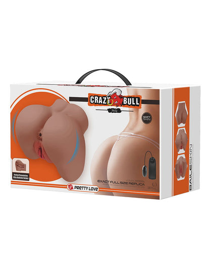 Crazy Bull - Mila - Double Entry Vibrating Doll - Brown