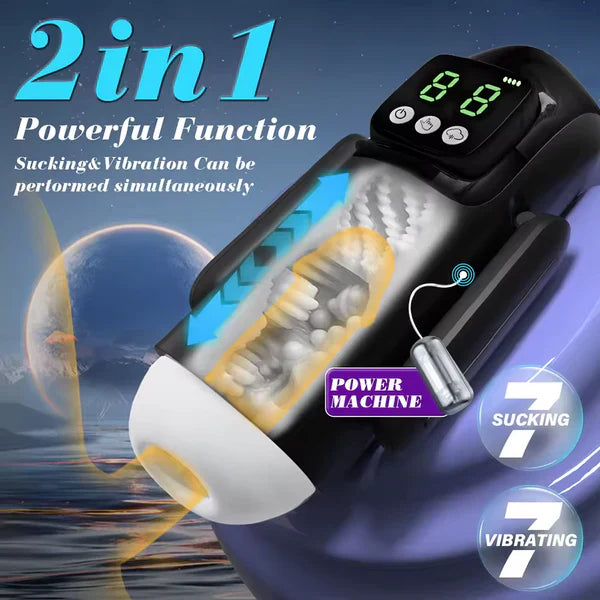 SirrShop Automatic Male Masturbator – 7 Suction & 7 Vibration