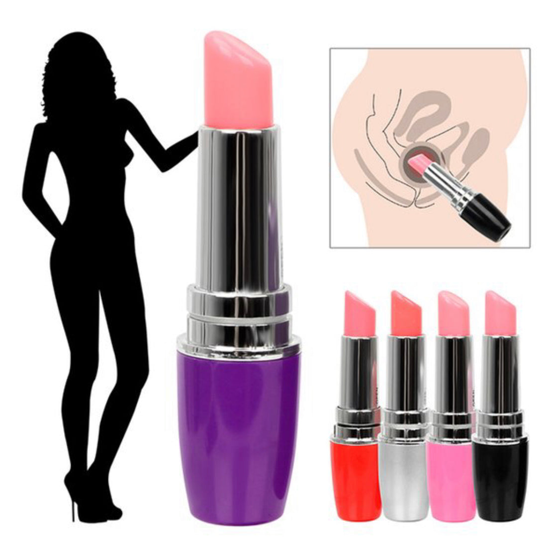Lipstick Vibrator, Secret In My Pocket, 4 Different Vibrations, Travel Friendly Sirr