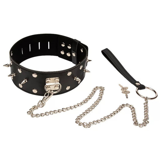 Alexander Spiked Leash With Lock