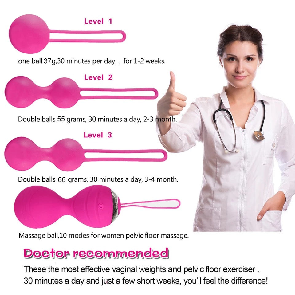 Kegel Weight Balls for Women Exercises Tightening Set of 5 Pieces Silicone Kegel Balls for Women Beginners & Advanced Kegel Exercise Weights