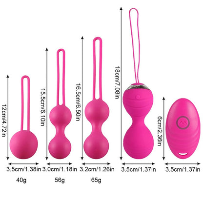 Kegel Weight Balls for Women Exercises Tightening Set of 5 Pieces Silicone Kegel Balls for Women Beginners & Advanced Kegel Exercise Weights