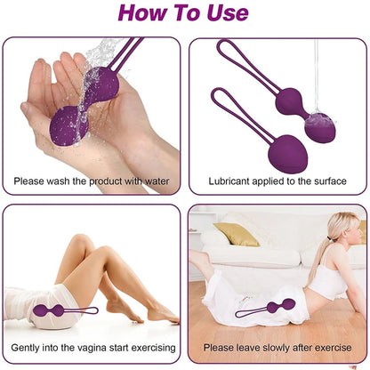 Kegel Weight Balls for Women Exercises Tightening Set of 5 Pieces Silicone Kegel Balls for Women Beginners & Advanced Kegel Exercise Weights