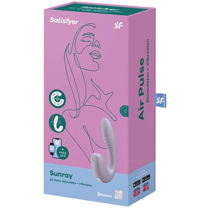 جهاز تحفيز واهتزاز نبضات الهواء من SATISFYER SUNRAY - بنفسجي