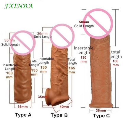 "Size Matters" Penis Sleeve- Reusable Condom and Penis Extender