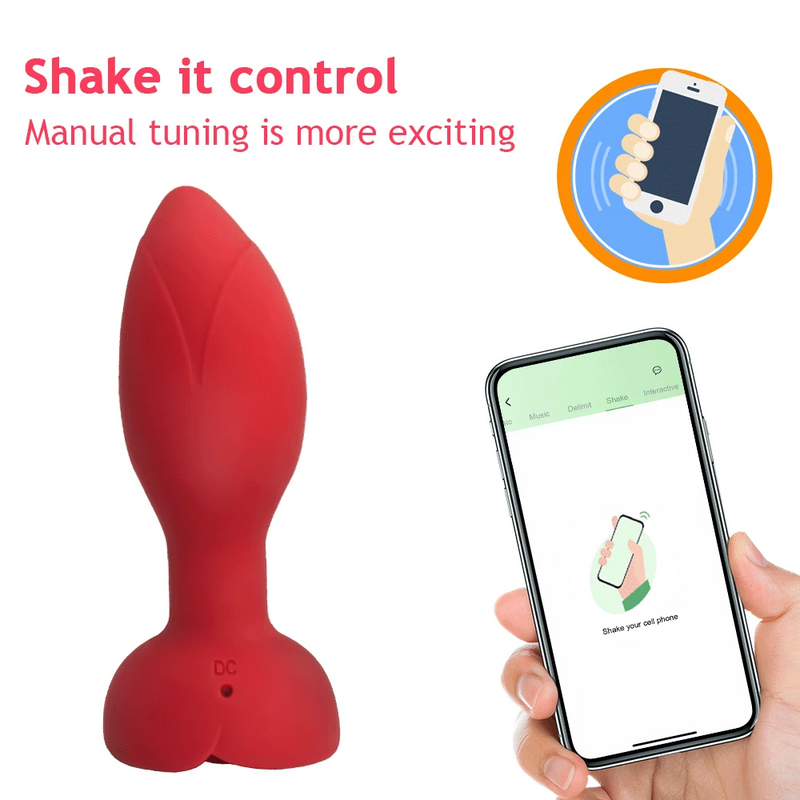 Sirrshop Rose plug, App control, 10 vibration modes, waterproof