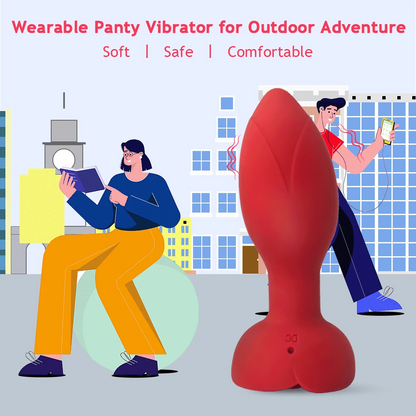 Sirrshop Rose plug, App control, 10 vibration modes, waterproof