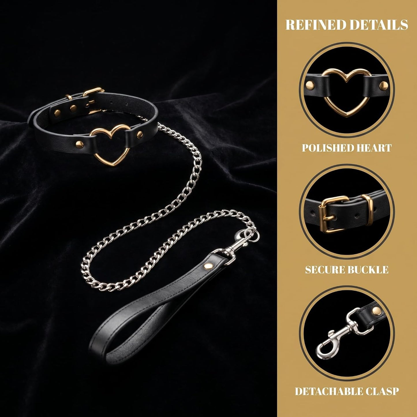 Noir Élan™ Collar & Leash