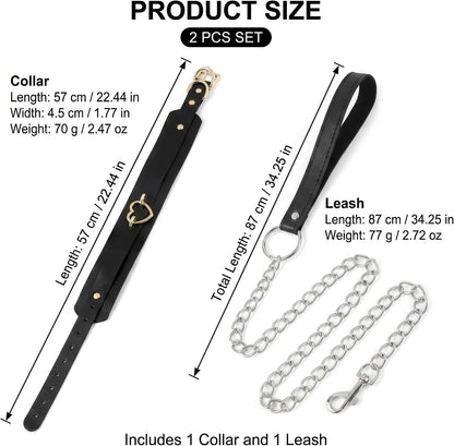 Noir Élan™ Collar & Leash