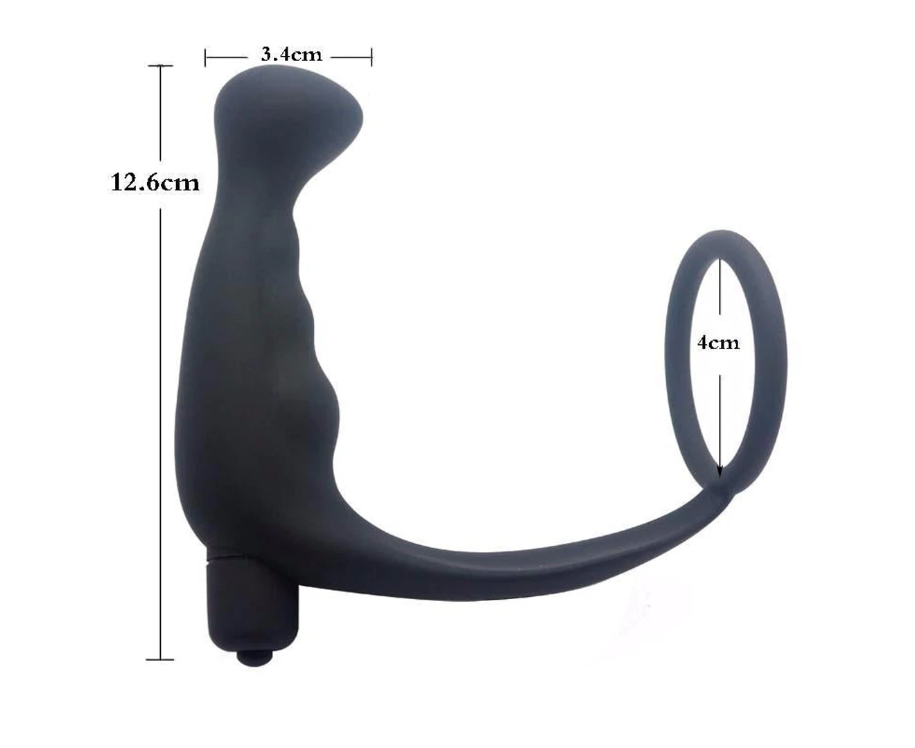 The Men's 10 Modes Cock Ring Vibrating Anal Plug Prostate Massager