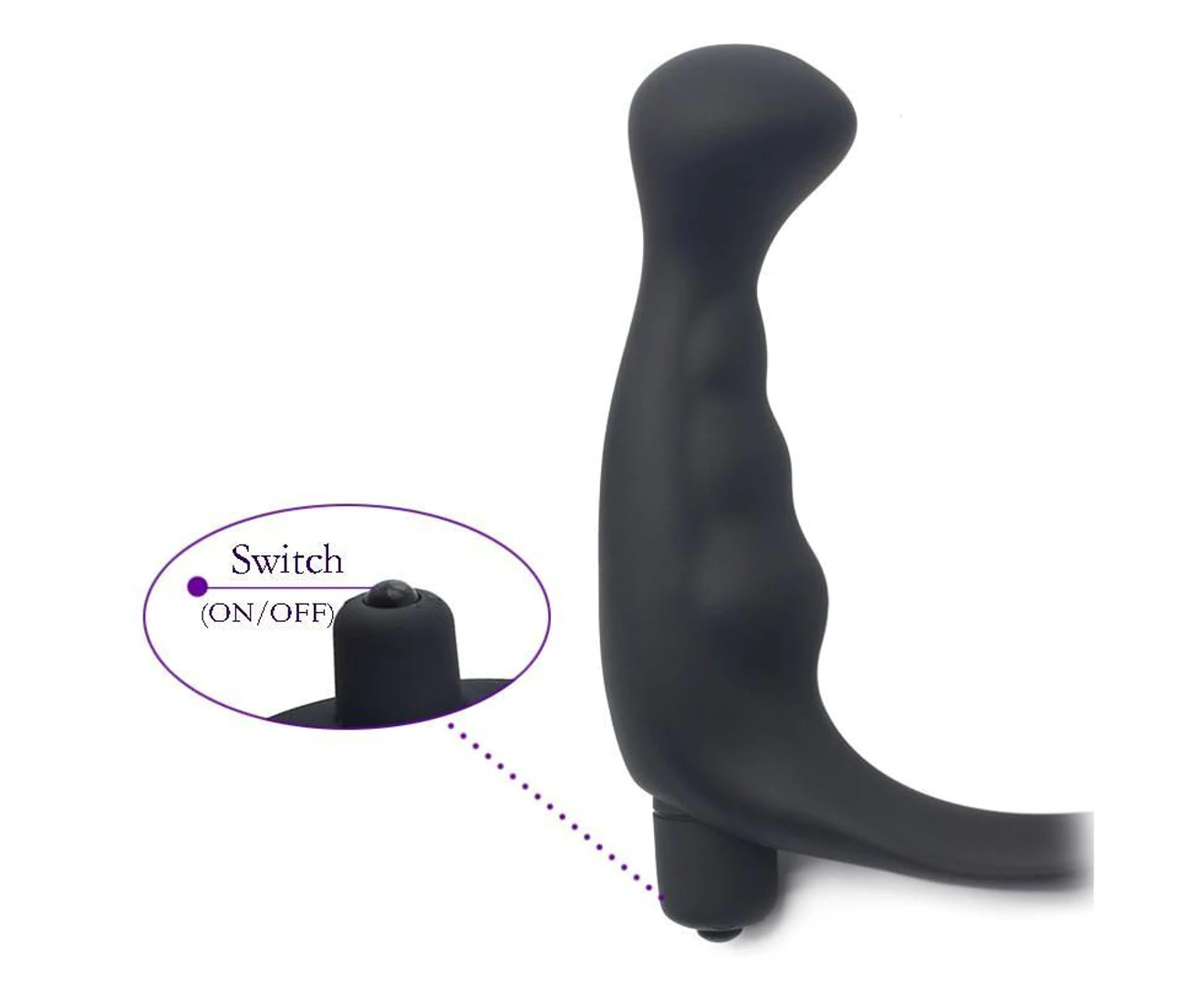 The Men's 10 Modes Cock Ring Vibrating Anal Plug Prostate Massager