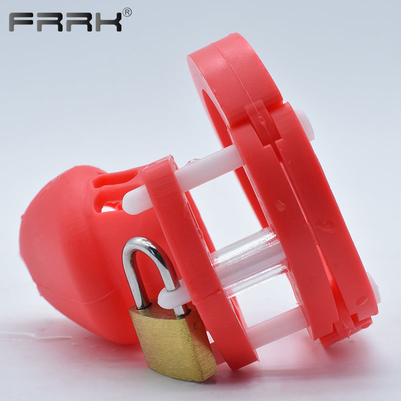 CB 600 CHASTITY SILICONE, Chastity Cage with lock, Adjustable Length, Flexible Sirr