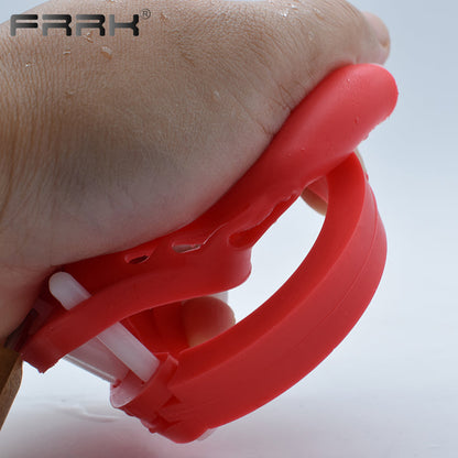 CB 600 CHASTITY SILICONE, Chastity Cage with lock, Adjustable Length, Flexible Sirr