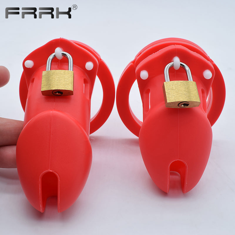 CB 600 CHASTITY SILICONE, Chastity Cage with lock, Adjustable Length, Flexible Sirr