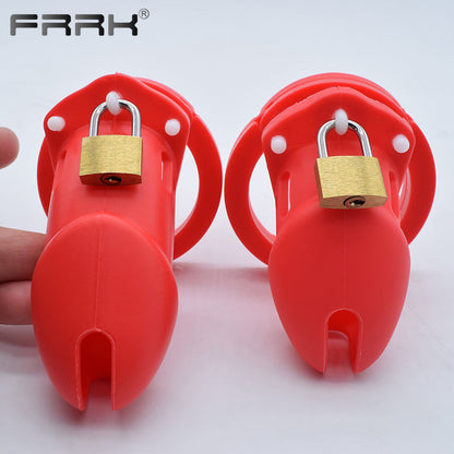 CB 600 CHASTITY SILICONE, Chastity Cage with lock, Adjustable Length, Flexible Sirr