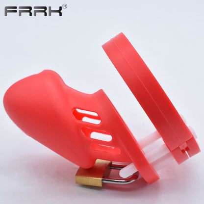 CB 600 CHASTITY SILICONE, Chastity Cage with lock, Adjustable Length, Flexible Sirr