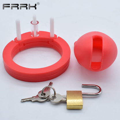 CB 600 CHASTITY SILICONE, Chastity Cage with lock, Adjustable Length, Flexible Sirr