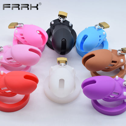 CB 600 CHASTITY SILICONE, Chastity Cage with lock, Adjustable Length, Flexible Sirr