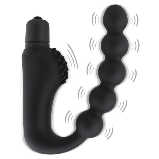 CURVED SILICONE VIBRATING PROSTATE MASSAGER