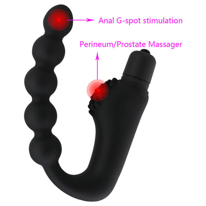 CURVED SILICONE VIBRATING PROSTATE MASSAGER