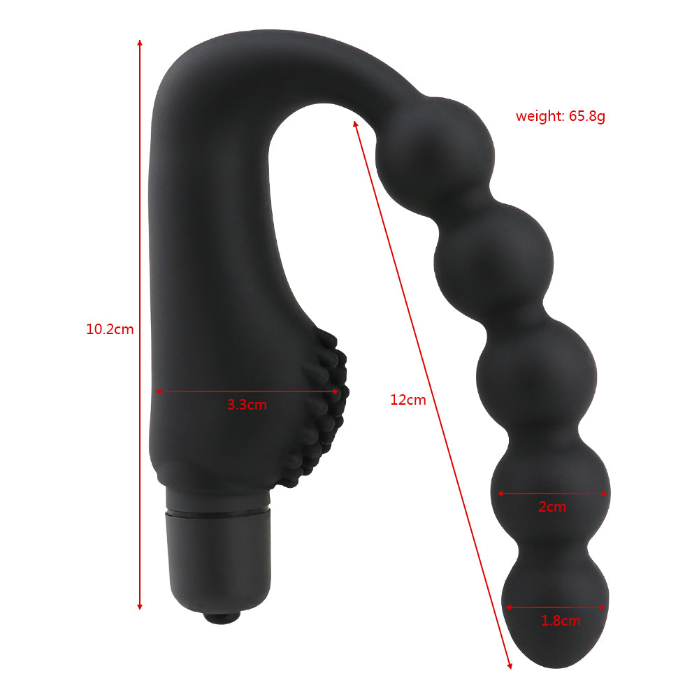 CURVED SILICONE VIBRATING PROSTATE MASSAGER