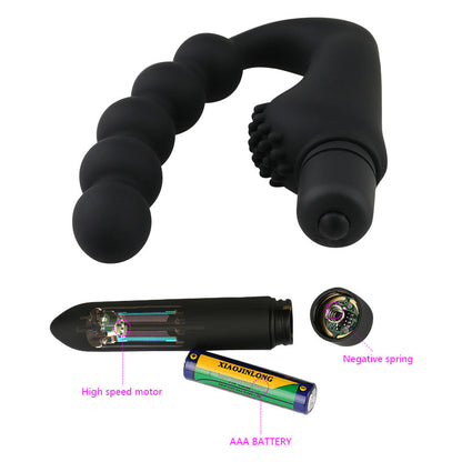 CURVED SILICONE VIBRATING PROSTATE MASSAGER