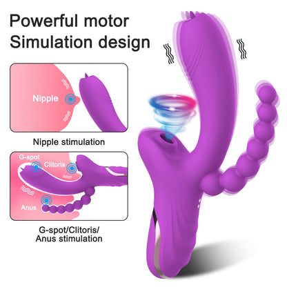 THE HIP SHAKER ORGASMER -3 IN 1 SILICONE VIBRATOR