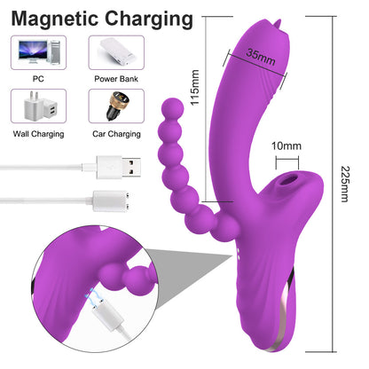 THE HIP SHAKER ORGASMER -3 IN 1 SILICONE VIBRATOR