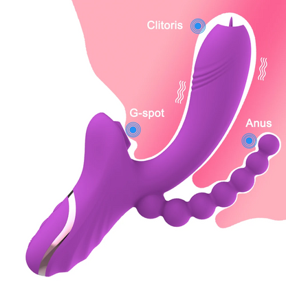 THE HIP SHAKER ORGASMER -3 IN 1 SILICONE VIBRATOR