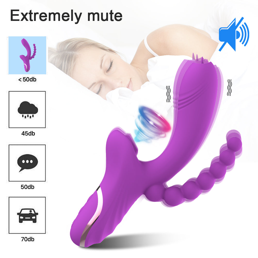 THE HIP SHAKER ORGASMER -3 IN 1 SILICONE VIBRATOR