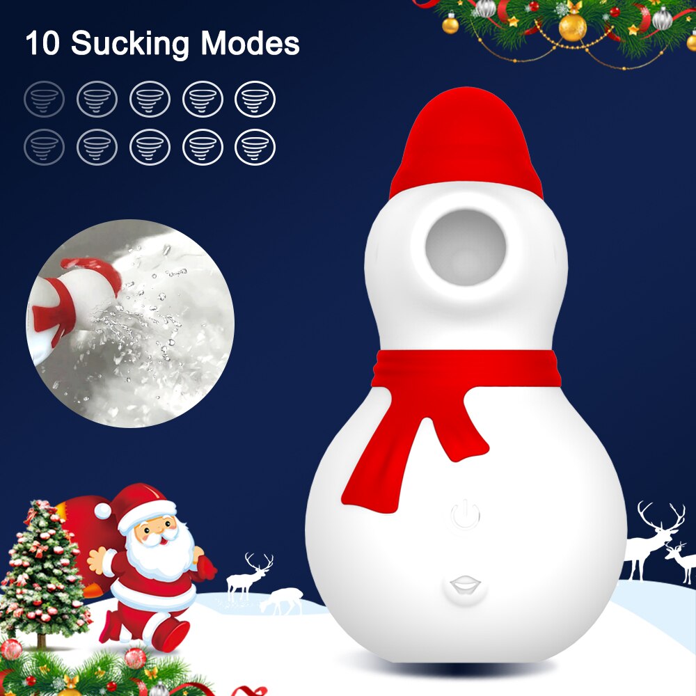 SNOWMAN SUCKING VIBRATOR-CHRISTMAS GIFT FOR CRAZY ORGASMS