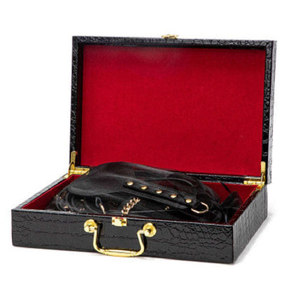 Vanilla Luxury -8 Piece Premium Leather Bondage Kit Red Black-Red