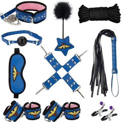 SkyBound Seduction Flight Attendant Fantasy 11-Piece Bondage Kit