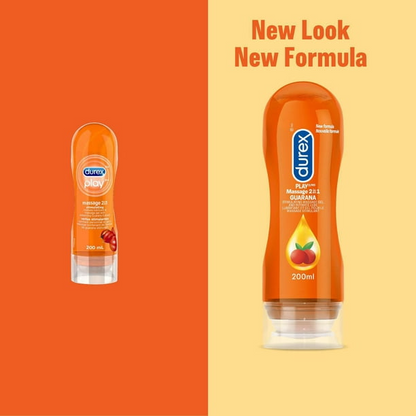 Durex Play, 2-in-1 Massage Gel and Intimate Lubricant, with Guarana Extract, 200 mL Sirr