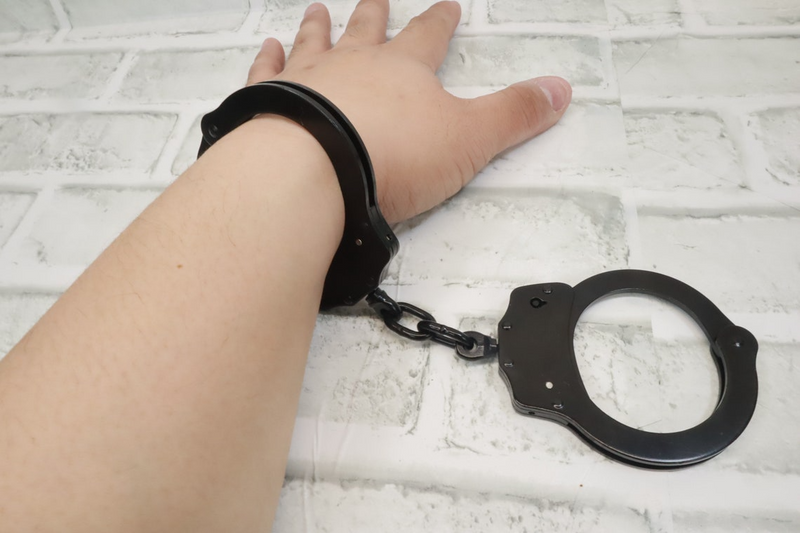 Unbreakable Black Matte Metal Black Double Lock Handcuff Comes with Two Keys Sirr