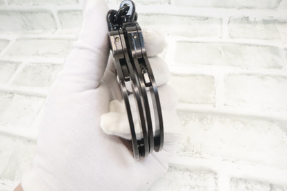 Unbreakable Black Matte Metal Black Double Lock Handcuff Comes with Two Keys Sirr