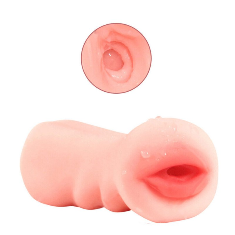 لعبة التحفيز المدمجة من Pocket Lips Stroker-Blowjob Toy