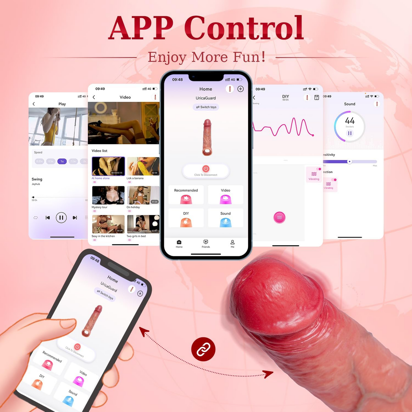 EliteVibe Enhance-Penis Sleeve App And Remote Vibrator