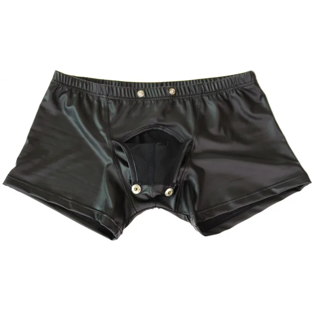 ViperSkin Men's Low Rise Faux Leather Boxer Shorts Sirr