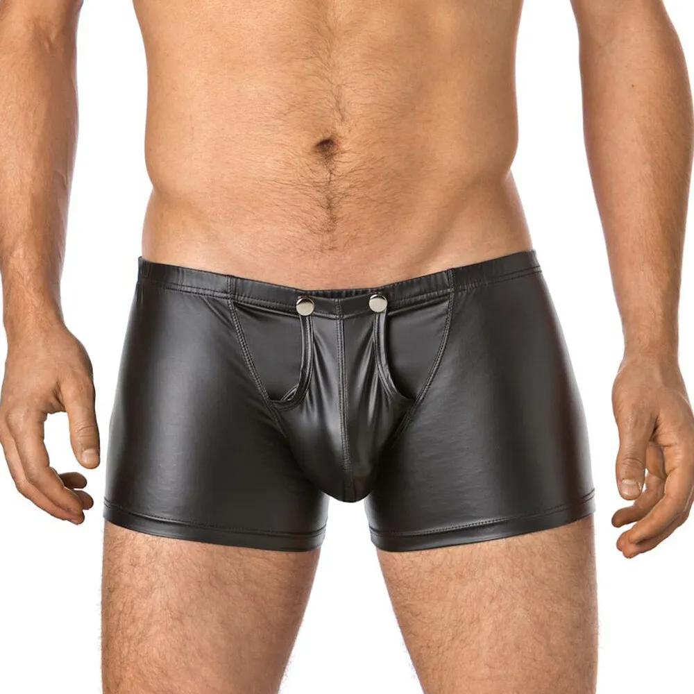 ViperSkin Men's Low Rise Faux Leather Boxer Shorts Sirr