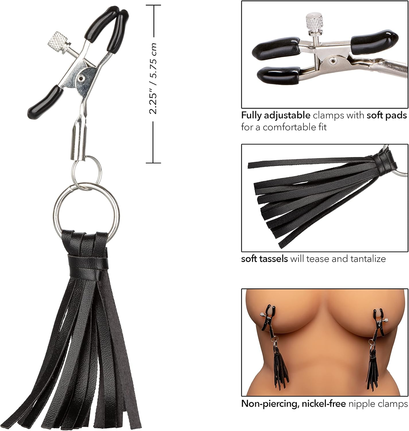 SirrShop Designer Clamps with Tassels – Adjustable Pair
